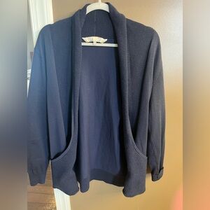 Large Navy Open Front Cardigan
